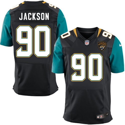 Men's Elite Malik Jackson Nike Jersey Black Alternate - #90 NFL Jacksonville Jaguars